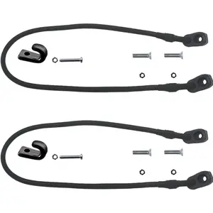 D Ring Kayak Bungee Paddle Holder Kayak Paddle Keepers Kit 2/PK with J Hooks and Screws - No Paddle, No Kayaks