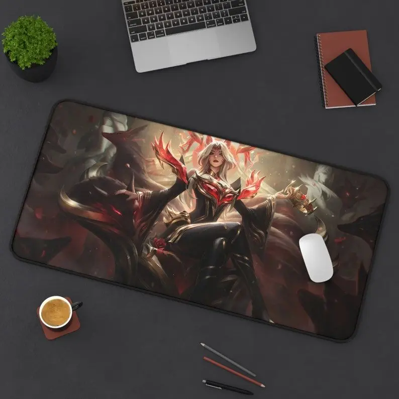 Immortalized Legend Ahri Desk Mat | Ahri Desk Mat | League of legends | Gift Desk Mat | 3 Different Sizes Desk Mat