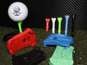 Turf Base V4 - Turf Tee Base From Ice Tees for Artificial Turf - Stable & Reliable Platform for Enhanced Golfing Experience - Includes Pre-Cut Tee Variety Packs