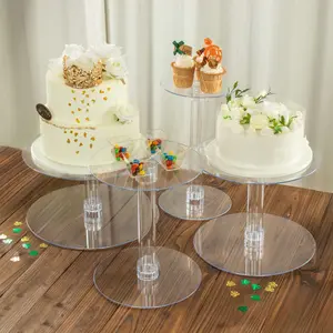 Elevate Your Dessert Display with the 4-Tier XL Clear Acrylic Cake Stand