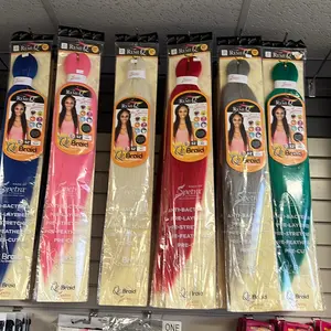 52 inch, Spetra, Remy QZ synthetic braiding hair, 1x bundle per pack, pre-stretched, pre-cut, pre-feathered,
