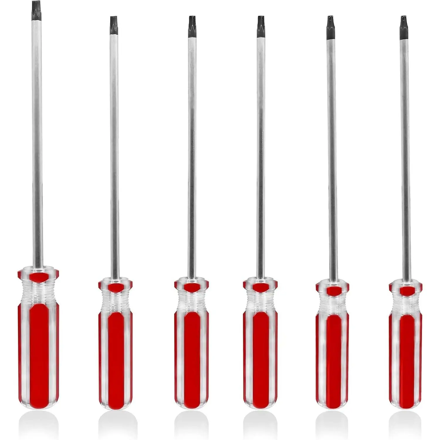 6 count  Torx Screwdrivers Set,  Tamper Proof Screw Drivers,  Bit Screwdrivers, T10, T15, T20, T25, T27, T30