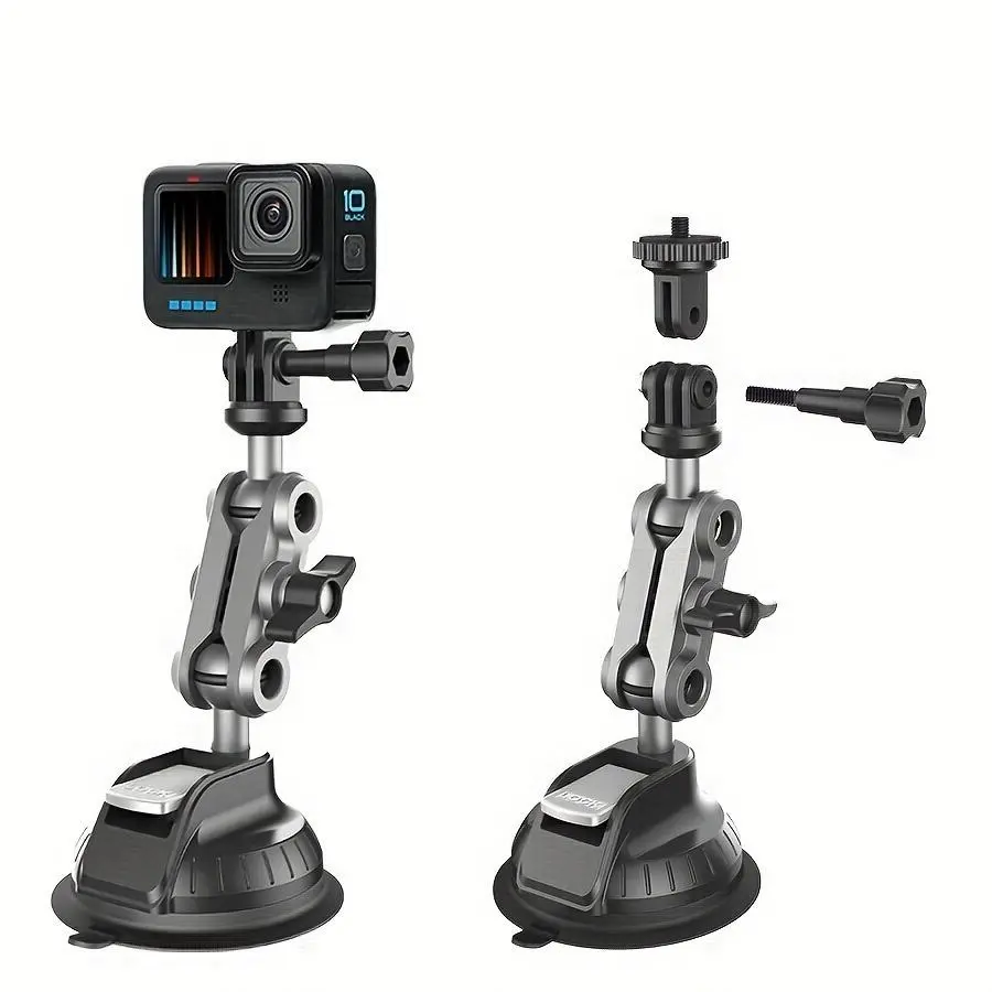 Strong Suction Car Mount, 1pc Quick Release Dashboard Mount, Camera Accessories for Sports Action Camera Insta360 X4 X3 X2, Pocket 3 GoPro 12 11 10 9 8, Camera Accessories for Photography, Vlog Accessories