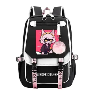 Murder Drones Trendy Youth Laptop Backpack – Large-Capacity Travel & School Bag for Commuting, Camping & Daily Use, Durable Stylish Design, Perfect Gift for Boys & Girls 11.4” × 18.1”