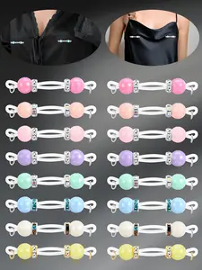 Adjustable Nipple Nooses Clear Fake Nipple Rings Elastic Faux Nipple Body Jewelry Piercing Jewelry Cute Handmade Faux Nipple Rings for Women Men