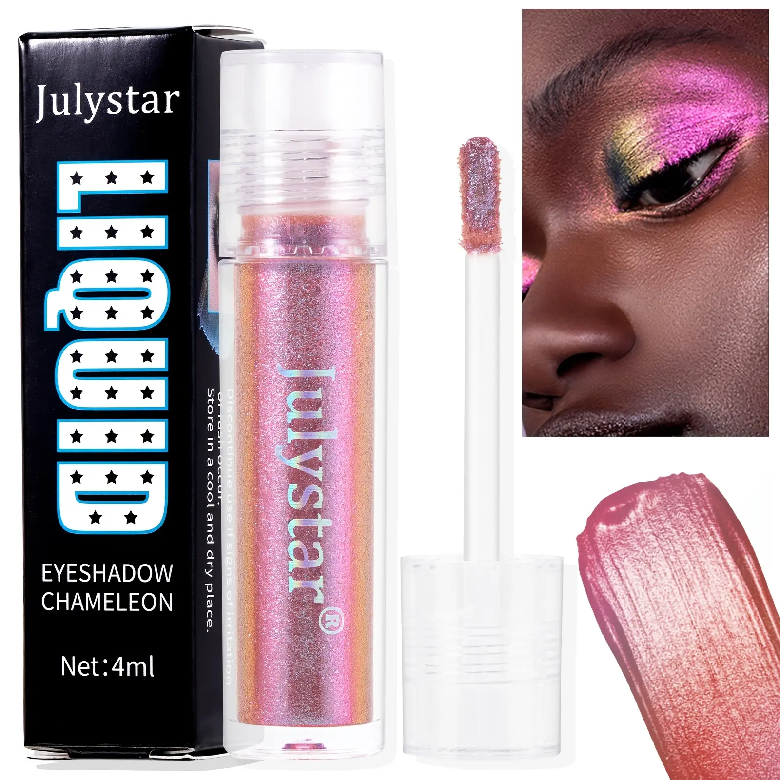 Chameleon Elixir" Liquid Eyeshadow | Optical Color-Shift Effect | Waterborne Dazzle Formula | 1-Color Multichrome Magic | Smudge-Proof & Buildable
