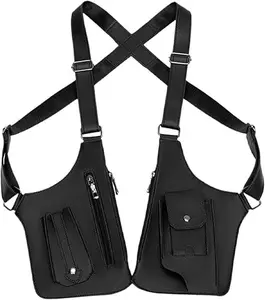 2026 Adjustable Underarm Shoulder Bag for Men and Women，Anti-theft Bag with Double Shoulder Straps for Men Multi-pocket Outdoor Anti-Theft Tactical Bag