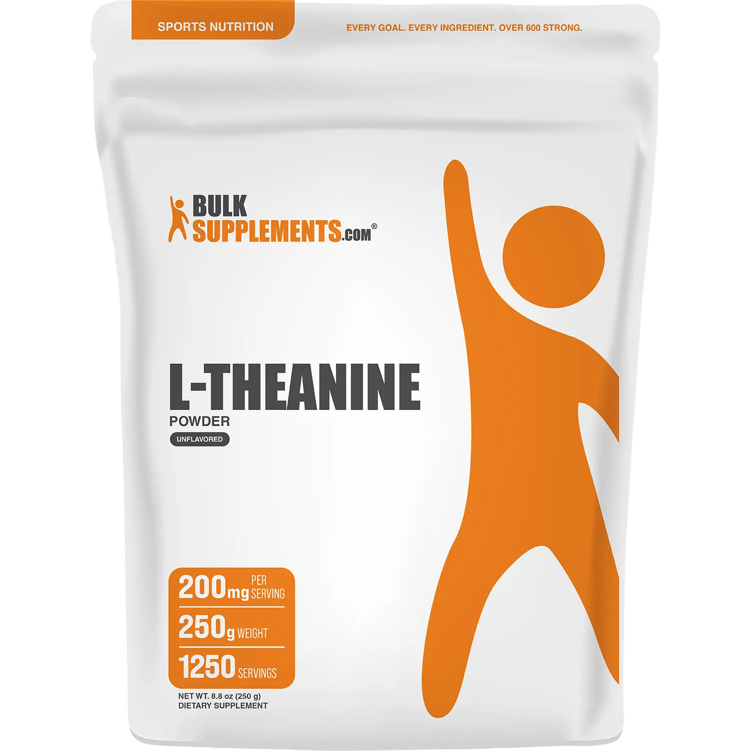 BulkSupplements - L-Theanine Powder - Heart Health - Cognitive Support - 250g - 200mg per Serving