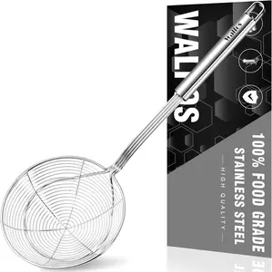 Walfos Spider Strainer - 5.5 Inch Stainless Steel Fryer Scoop, Kitchen Spider Skimmer Strainer With Handle, For Cooking Deep Fryer, Pasta, Spaghetti, Noodle, Vegetables, Egg
