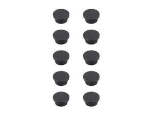 Elegant Decor KB2009-ORB-10PK 1.6 in. Trovon Oil-Rubbed Bronze Oversize Round Knob, Set of 10, Indoor Rustproof, with 2 Screw Sets, Two Screw Sets