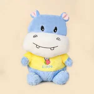 Hippo Plush Toy,Cartoon Hippo Plush Ornament,Hippo Stuffed Toy,Stuff Animals Ornament, for Baby Toddlers & Kids,Soft Animals Decoration Toy for Home Sofa&Bed,