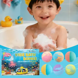 Fun Bubble Bath Bombs, Gentle Moisturizing Cleansing Skin, Scented Body Wash Balls, 180g (30g*6), Skincare Bath Bomb Set, Moisturizing Bodycare