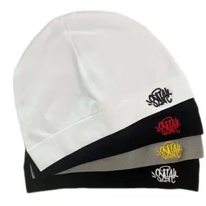 Y2K Streetwear Beanie Hat Unisex – Soft Stretch Skull Cap with Embroidered Logo