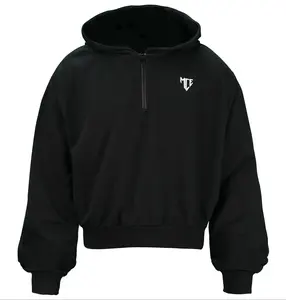 Black MCE quarter zip hoodie