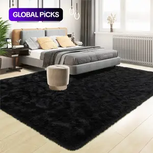 Solid Color Fuzzy Rug, 1-Count Rectangular Non-Slip Soft Carpet, Winter Warm Floor Mat for Home Living Room and Bedroom Décor, Contemporary Rugs, Fluffy Furry Rug #TOP PICKS