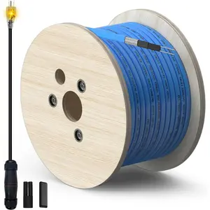 100FT Cut-to-Length Heat Tape for Water Pipes – Professional Bulk Roll, Self-Regulating (-40°F), with Wire Splitter & End Cap, For Mobile Homes, Electricians and Installers