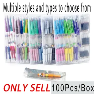 Colorful Ballpoint Pen Kit, Creative Craft Kit, Crafting Kit, 100pcs/set DIY Ballpoint Pen Art Craft Kit with Accessories, Cute Stationery Supplies for School & Office