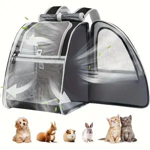 Cat Backpack Carrier, Animal Carrier, Large Pet Backpack for Medium Small Dog Cat Puppy Kitten Bunny up to 15lbs, Ventilated Mesh Dog Travel Backpack for Hiking Walking Outdoor Use