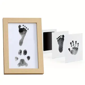 Pet Paw Print Ink Pad Baby Safe Non Toxic Zero Ink Contact Mess Free Kit for Dogs Cats Newborn Hands Feet Memory Keepsake Scrapbooking DIY Print Art at Home