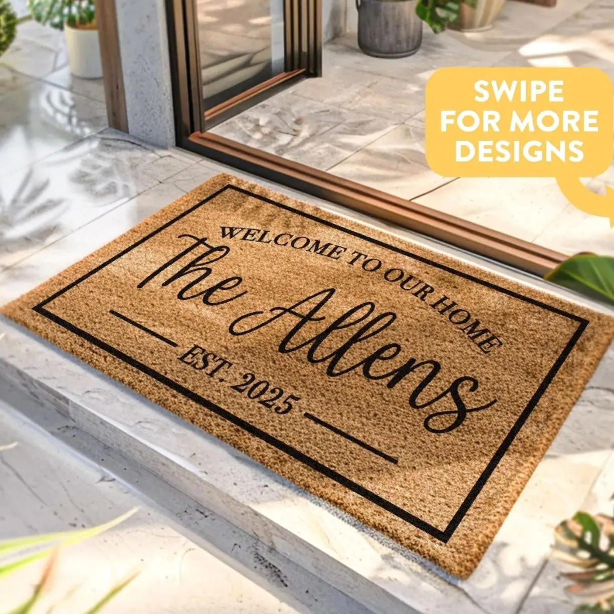 Welcome To Our Home Custom Outdoor Doormat Collection - Custom Doormat Make Great Gifts