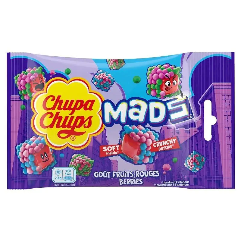 Chupa Chups Italy Import Mads BERRY Cube Cluster 45g 12 ct