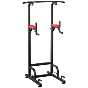 Relife Sports Power Tower Pull Up Bar Dip Station for Home Gym Fitness Adjustable Height Strength Training Workout Equipment