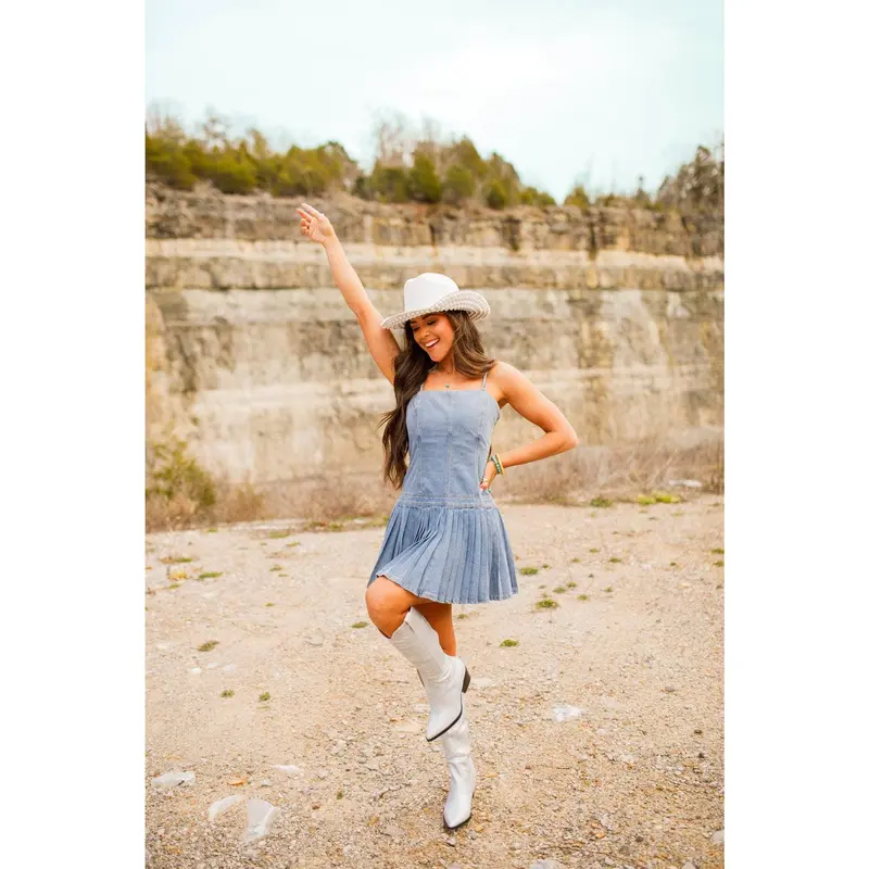 drop waist dresses uk Bella Boatneck Drop Waist Mini Dress | Off-White Denim
