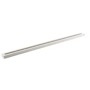 Elco Lighting Two Circuit Track, 8 ft., Black with White Trim, EC008B