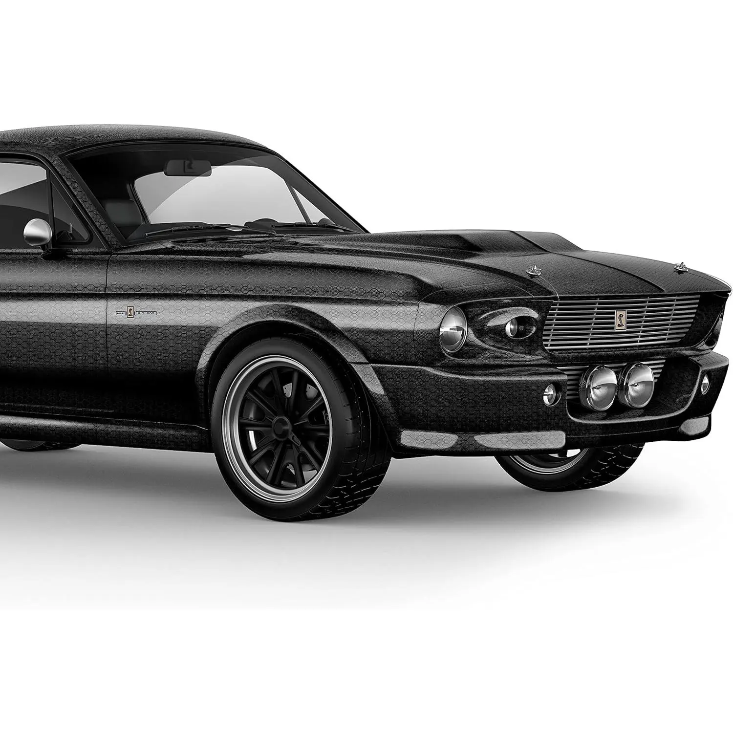 Hex Carbon Black Vinyl Car Wrap (1ft x 5ft) Vehicle Exterior Decoration Sticker For Cars