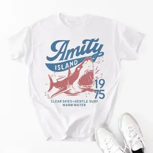 Jaws Amity Island 1975 Unisex Tee, Movie Inspired, Cotton T-Shirt for Film Buffs, Retro Summer Shirt, Vintage Beach Tee/SummerWins /DealsForYouDays /tiktokshopdealsforyoudays/SummerWins /DealsForYouDays /tiktokshopdealsforyoudays