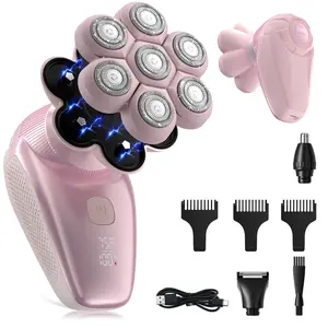Flowind 3-in-1 Electric Razor for Women, Painless Bikini Trimmer & Body Shaver, IPX7 Waterproof Wet/Dry, 120-Min Type-C Rechargeable, Gentle & Smooth Pink Shaver, Ideal Holiday Gift for Her