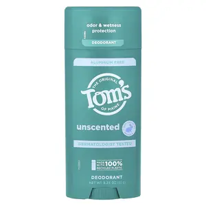 Tom's of Maine Aluminum Free Deodorant, Unscented, 3.25 oz (92 g)