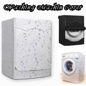 Waterproof Washing Machine Cover, Washer/Dryer Cover for Front-Loading Machine Laundry Washer Dryer Protect Dustproof Sunproof
