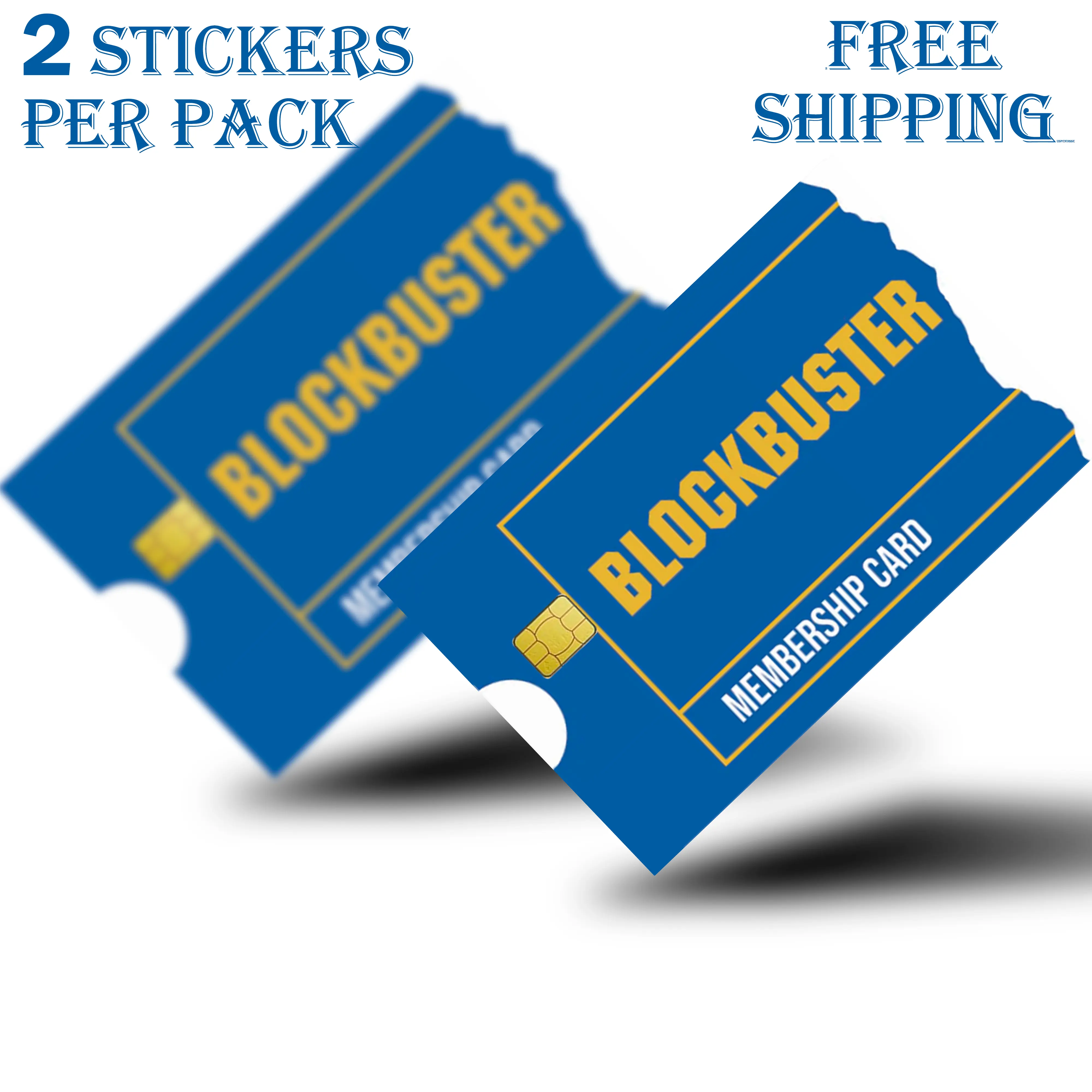 Blockbuster Credit Card Skin & Debit Card, 2PC-Trolley & Gym Stickers for Small Chip