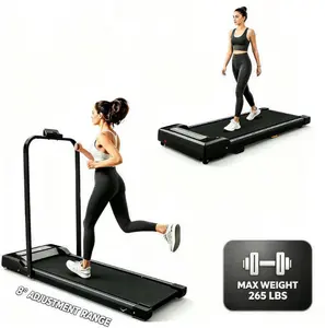 Dufominc Under Desk Treadmill 2 in 1 Portable Treadmill with Handle Remote Control LED Display for Home Office Use - Exercise Data