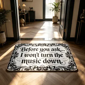 Sassy Gothic Quote Doormat - Funny Anti-Drama Entrance Mat for Bedroom Room Entrances, Everyday Home Decor, And Room Decoration. This Personalized Mat Is Perfect for Enhancing Your Home with Edgy Humor decorative door Absorbent Bath Flannel Set Set Bath