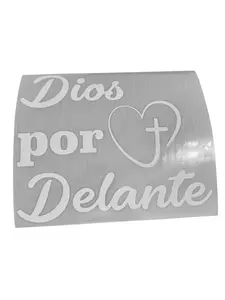 Dios Por Delante Vinyl Car Sticker - High Quality - Original Design - Ideal for Car Enthusiasts
