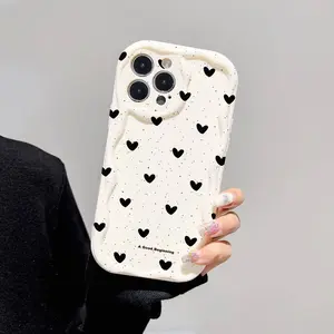Valentine's Day Y2K heart pattern phone case, polka dot phone case, compatible with iPhone 11/12/13/14/15/16/17/X/XS/XSMAX, waterproof, drop-proof, scratch-resistant, a gift for friends, family, and yourself