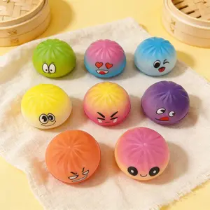 Simulated Stress-Relief Bun Toy, Squishy Stress-Relief Ball, Internet-Famous Venting Gadget, Creative Gift Holiday Ginger Cookie Silicone