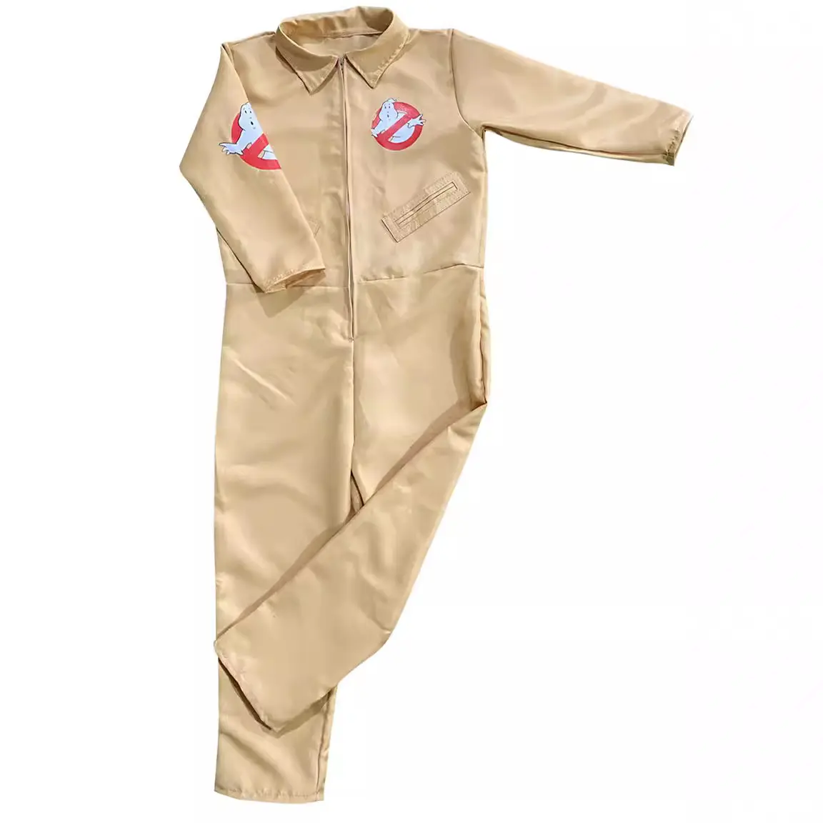 Adult Ghostbusters Costume Uniform Set - Polyester Fabric, Durable Comfortable Wear, Gun & Quantum Pack Accessories, 110 to 190 Sizes (Plus Size Inclusive) for Group Cosplay, Halloween (Not for Under 17s), Ghostbusters Fans, Jumpsuit + Backpack, Group Wea