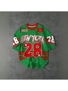 Limited edition European and American style unisex short-sleeved T-shirt, summer sporty and fashionable, 3D printed stripes, comfortable and breathable, men's crew neck T-shirt, outdoor streetwear top.