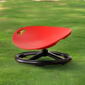 Swivel Sensory Chair for Outdoor Use, Red/Blue, Durable Plastic & Metal, Supports Autism & ADHD, Enhances Coordination & Focus