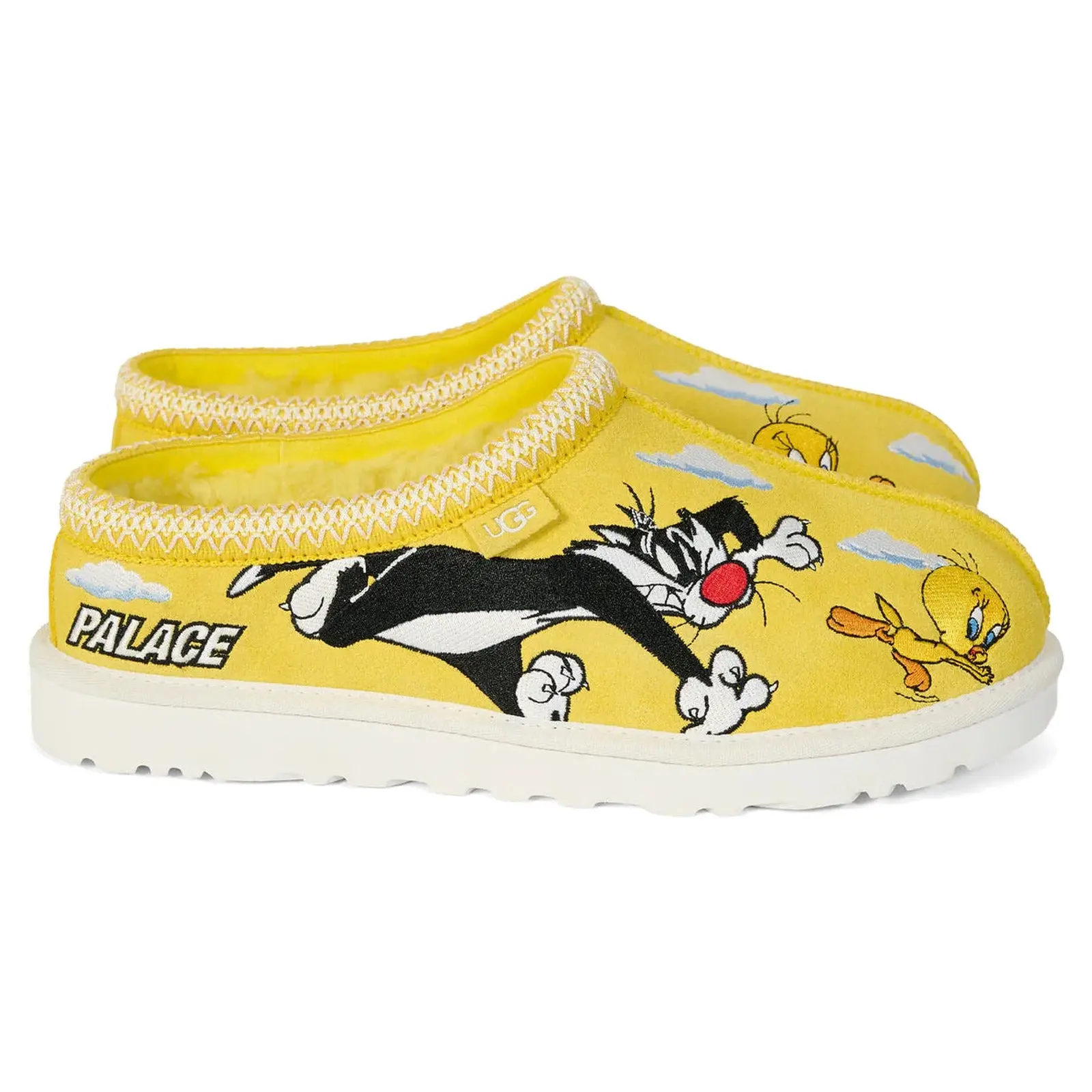 UGG Men's Tasman Slipper - Palace x Looney Tunes Collaborative Casual Suede Shoe with a Cartoon Print and Flat Sole, Casual Wear, Looney Tunes Print, Us M 10, Collaboration, Not Specified, Round Toe