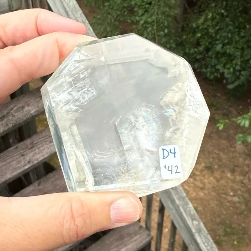 Optical Calcite D4 (Iceland Spar)- natural crystal - polished