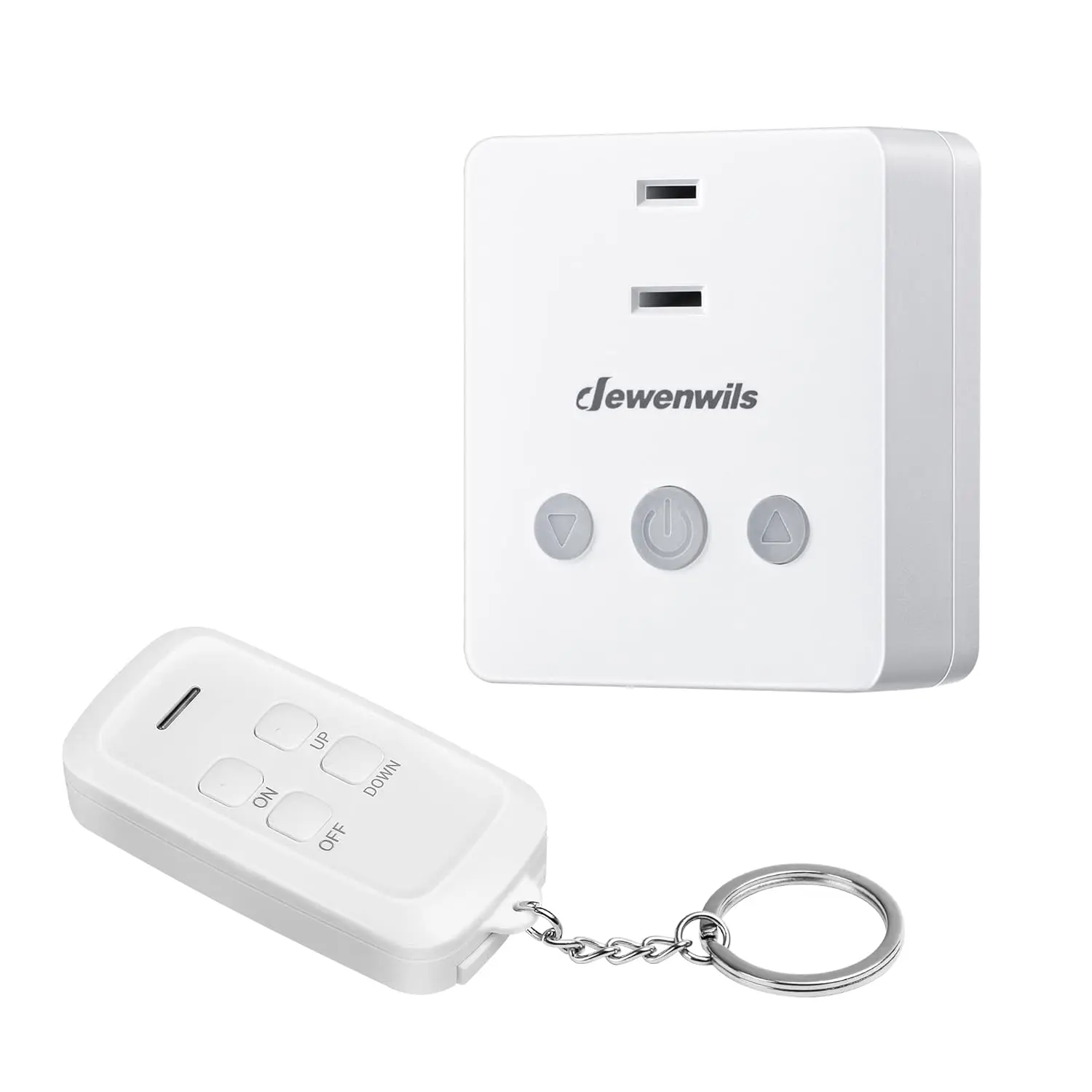 Cordless Remote Control Dimmer Plug Switch with 1 Grounded Outlet, 125VAC 60Hz, 100ft (Free Area) Range, PC Plastic, Dimmable LED/Tungsten Bulb Compatible, FCC Certified for Pregnant Women, Eases Your Life, for Floor & Table Lamps