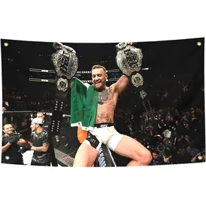 Conor McGregor Boxing 3x5FT Flag Durable Polyester Wall Banner with Brass Grommets for College Dorm Room Decor and Sport Teams Decoration