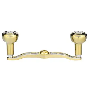 Gomexus Aluminum Power Handle for Baitcasting Reel BDH-TA30 – 120mm Long Handle, 30mm Ultra-Light Titanium Knob, Japanese NMB Bearings, Smooth Power Cranking Upgrade