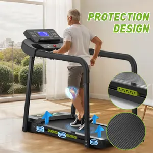 LIVIVOX Senior-Friendly Treadmill Walking Pad - 300LB Capacity, Long Handles, Extra-Wide Deck, Large LED Display, Compact Foldable Walking Trainer with Heart Tracking, Portable Foldable Treadmill for Small Spaces, Senior Fitness Equipment