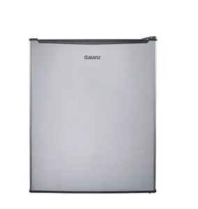 2.7 Cu Ft One Door Mini Fridge Stainless Steel Look - Compact, Energy-efficient refrigerator ideal for dorms, offices, and small spaces.