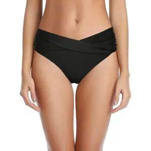Tempt Me Women Twist Bikini Bottom Moderate High Cut Bathing Suit Bottoms Ruched Swimsuit Bottom  SwimWeek  summervibes